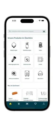 Normrahmen App — Bestellansicht auf dem Smartphone