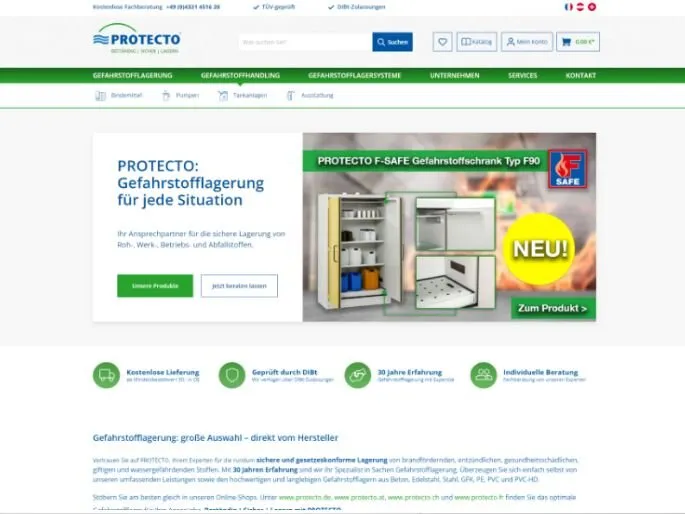 PROTECTO – Innovativer B2B-Shop